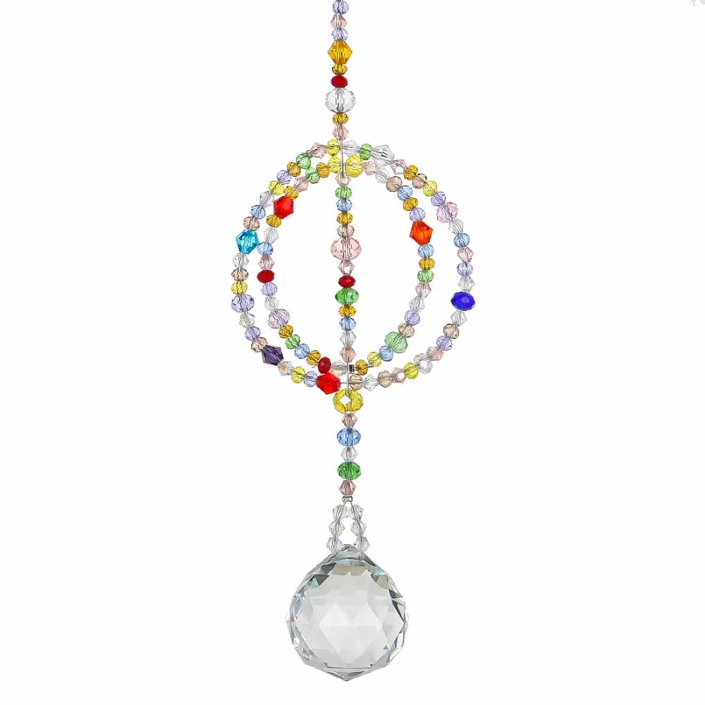 H& D чакра Suncatcher хрустальные призмы ручной работы Радужный шар подвеска-маятник 30 мм домашнее окно коллекция солнцезащитный Ловец декоративная