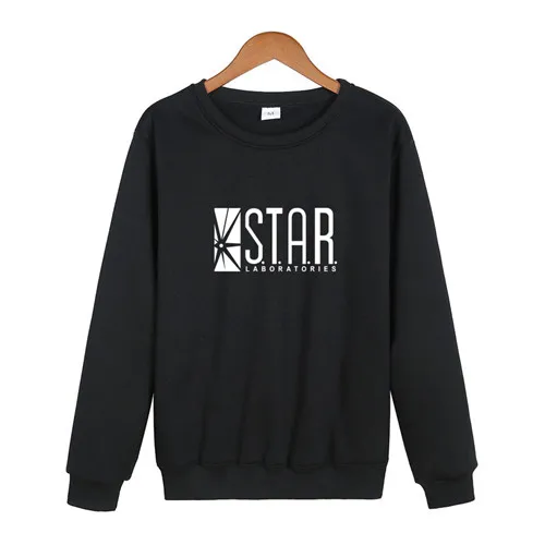 Flash Barry Allen Star Lab Labs, черный цвет, Мужская толстовка, новинка, толстовки, пуловер,, Мужская одежда, стрела, друг, 7 цветов - Цвет: 32black