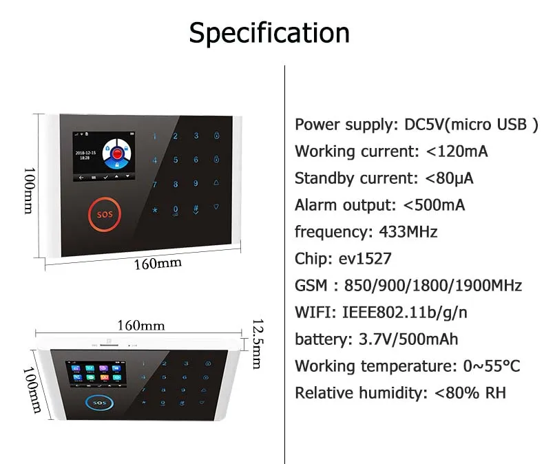 2G 3g 4G 2,4 дюймов умные системы сигнализации безопасности дома Alarma GSM wifi IOS Android APP управление беспроводной Wi-Fi сигнализация