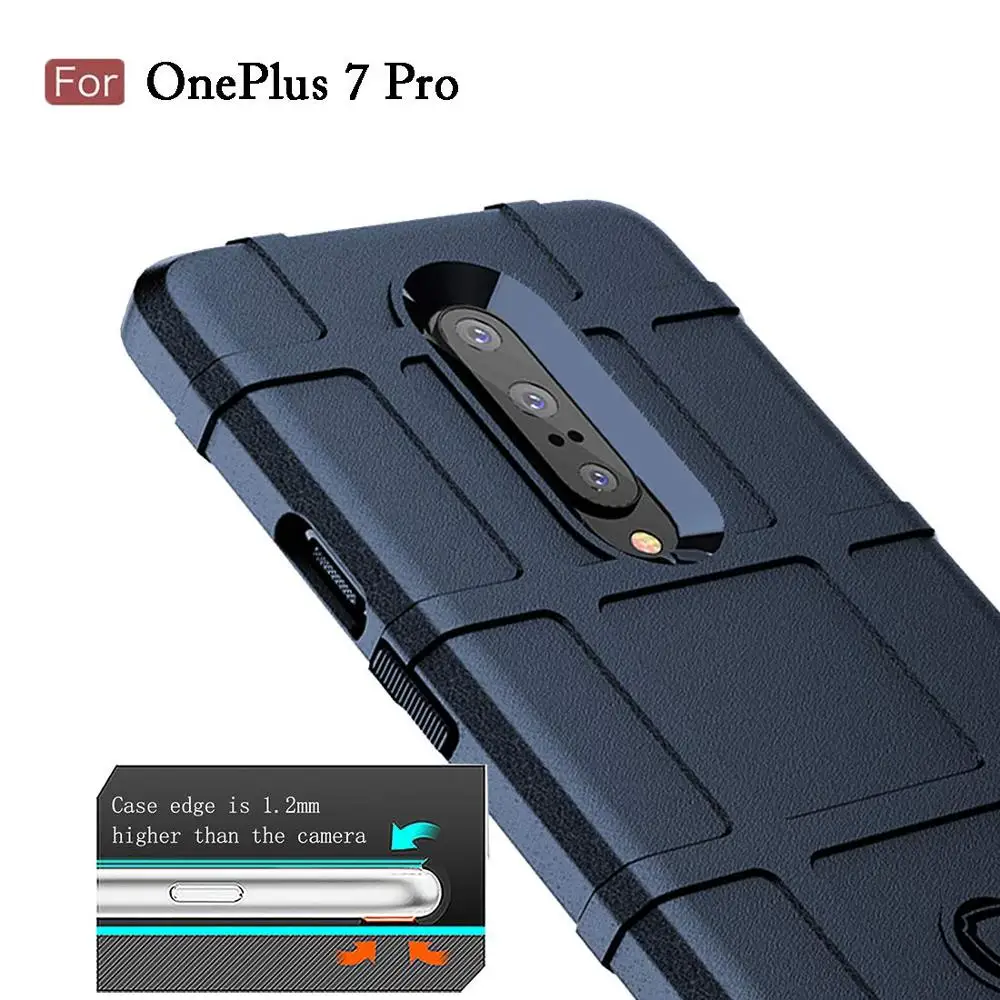 Чехол для Oneplus 7 7t Pro силиконовый ударопрочный военный Защитный Прочный мягкий