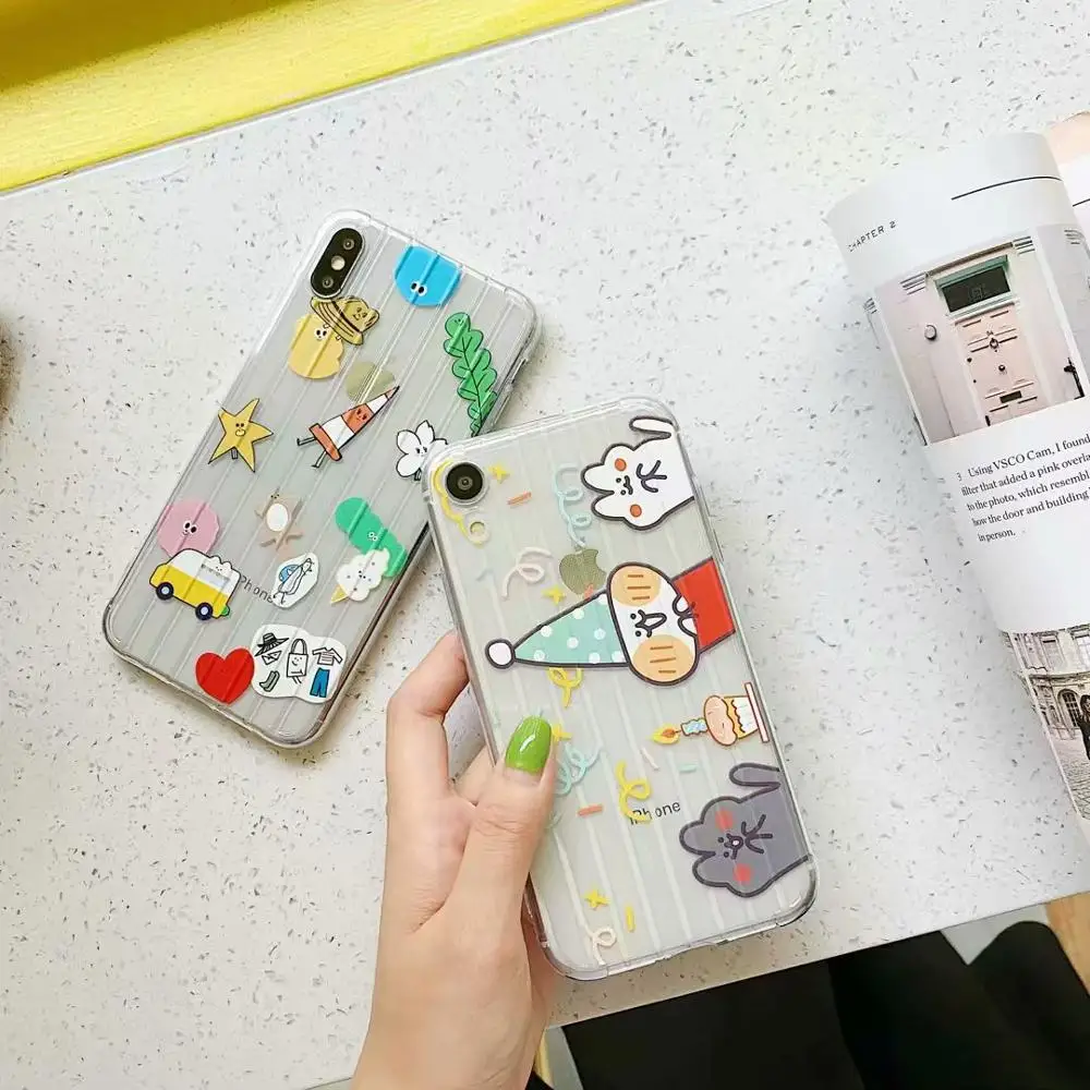 ORYKSZ 3D мультфильм прекрасный кролик цветы силиконовый чехол для телефона iphone XR X XS