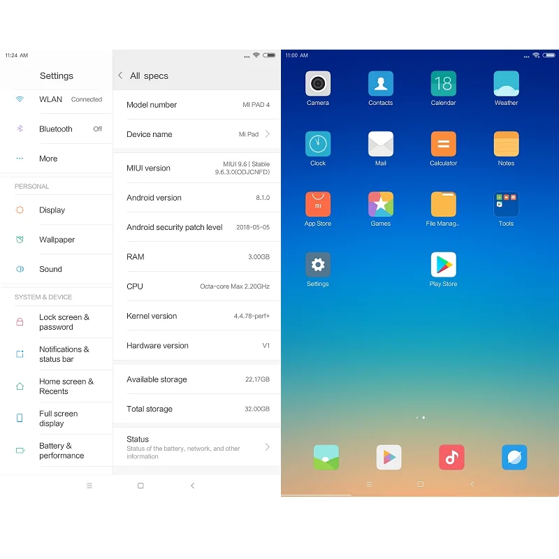 Оригинальный планшет Xiaomi Mi Pad 4 Гб 64 ГБ Восьмиядерный процессор Snapdragon 660 8 0 дюймов