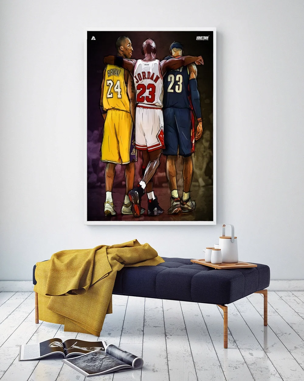 Jordan Kobe Брайант Леброн Джеймс настенная живопись Настенный декор холст