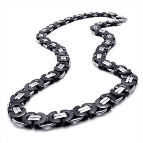 Широкое мужское ожерелье из нержавеющей стали длина 55 9 см ширина 1 см|stainless steel