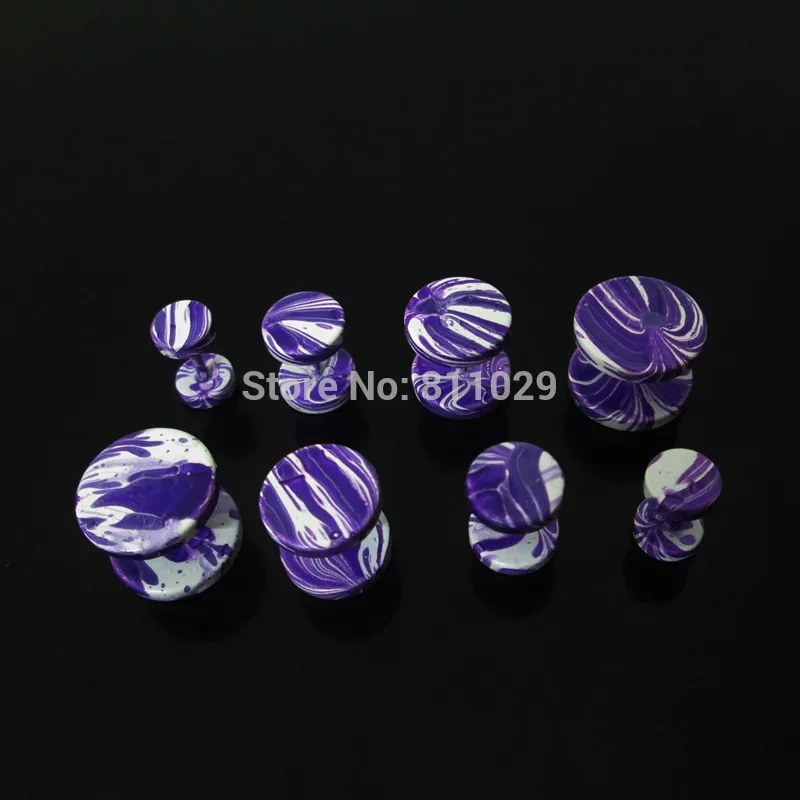 Бесплатная доставка оптовая продажа калибры для пирсинга 80 шт. смешанные цвета