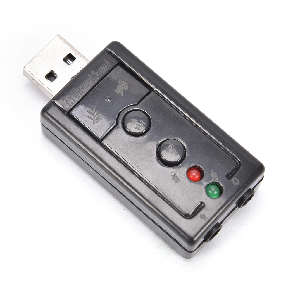 Внешняя мини звуковая карта 3 d USB 2 0 12 Мбит/с 7 1 каналов виртуальный Переходник 5 мм