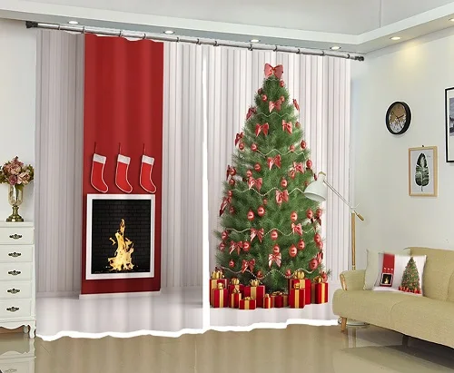 3D blue Curtain Ahloyalty, рождественский стиль, 3D оконная занавеска, для гостиной, высокая точность, оттенок, роскошные занавески, s Rideaux, Индивидуальный размер - Цвет: 3D blue Curtain