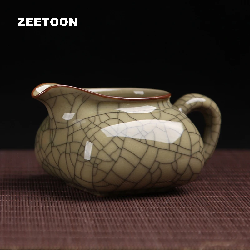 Яркая кружка 215 мл Longquan Celadon глазурованная с трещинами яркая для чая морского кофе