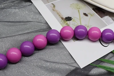 purple and rose red Обновленный цвет, супер шикарные женские полимерные цветные бусы, сумочка на ремне для девушек, мода, большой размер 25 мм, жемчужный браслет, сумочка, ремень - Цвет: purple and rose red
