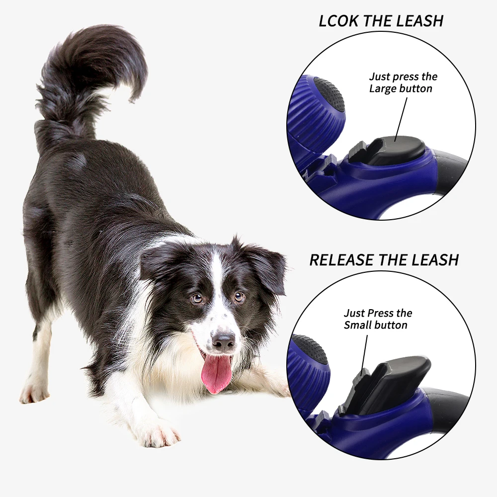High Quality 5M Retractable Dog LED Leashes Strong Pet Lead With Garbage Bag Dispenser Quaity Blue Black Portablr Leash | Дом и сад