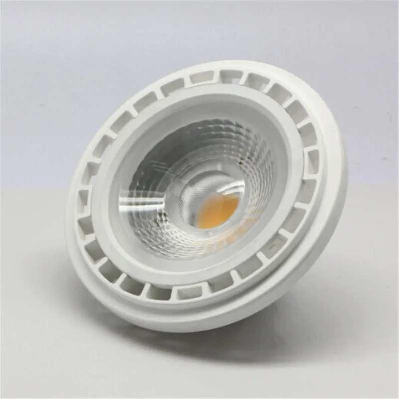 Dimmable LED COB AR111 15 Вт Light ES111 QR111 белый корпус GU10 G53 прожектор AC85 265V Бесплатная доставка