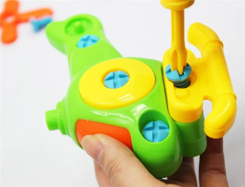 

Baby Children Airplane Puzzle Educational Toys Kids Disassembly Assembly Cartoon Toy Aircraft for Gift 12.5*6.2*10.5cm