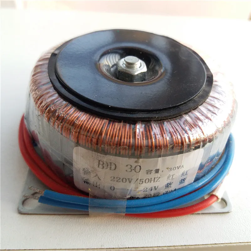 24 V 1.25A Кольцевой трансформатор медный пользовательский тороидальный 220 вход 30VA