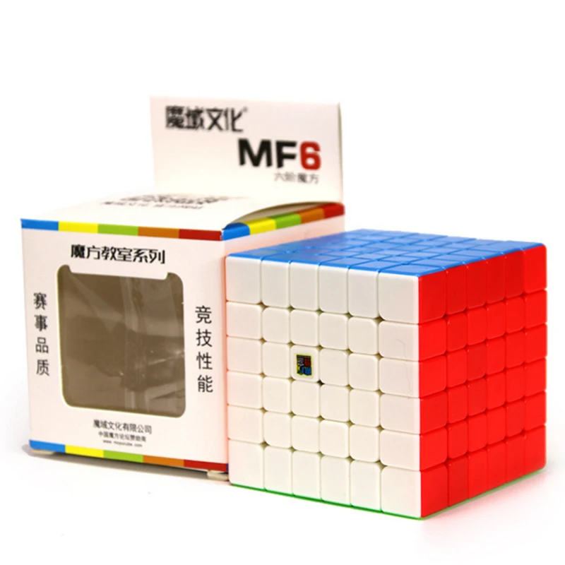 Moyu MofangJiaoshi MF6 кубическая скорость 6 слоев Stickerless 68 мм кубики-головоломки для детей