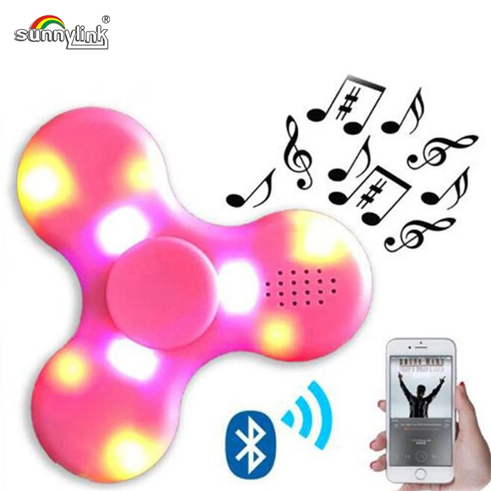 Спиннер BLUETOOTH спикер светодиодный свет ручной для детей/взрослых разжигание