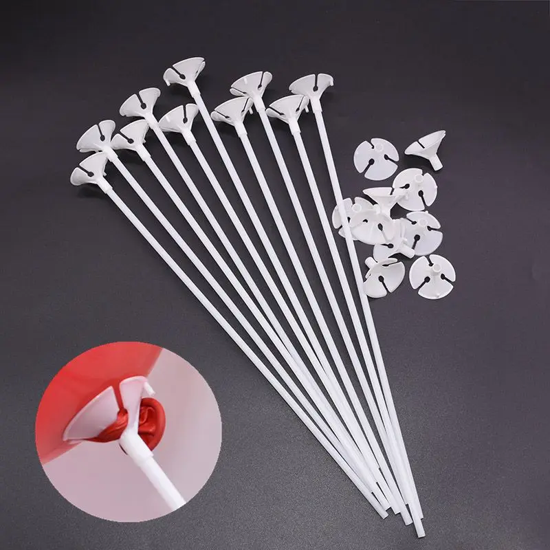 

30cm Latex Balloon Stick White Balloons Holder Sticks with Cup Wedding Festival Supplies Birthday Party Air Balls Accessories 8z