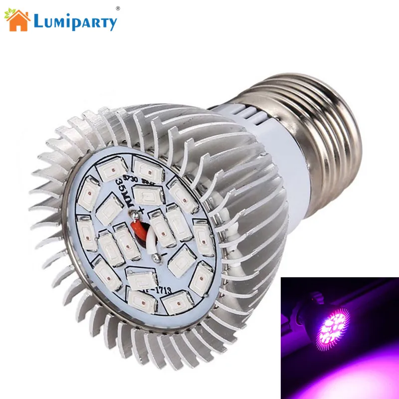LumiParty E27 18 Вт Светодиодная лампа для выращивания растений полного спектра