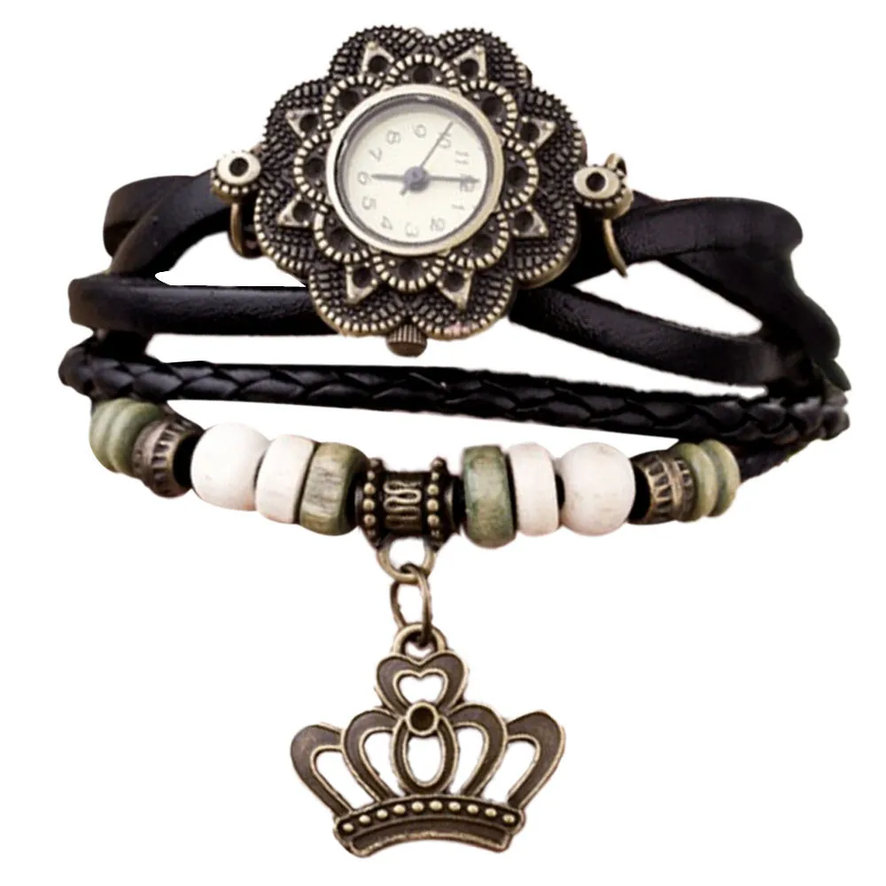 Часы Timezone #501 женские винтажные кварцевые наручные часы с кожаным ремешком |