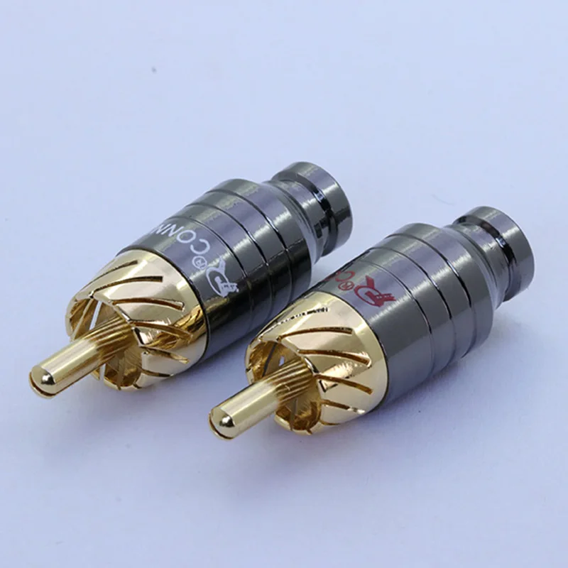 2 шт./1 пара Роскошные пайки RCA разъем Jack разъем динамик аудио выход/вход Адаптер штекер позолоченный разъем для наушников