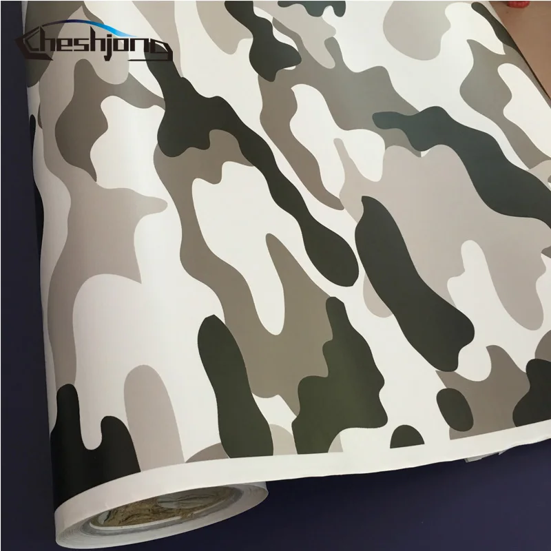 

Cheshjong Scooter Camouflage Vinyl Sticker Wrap Car Color Change Rolls Sheet Snow Camo Vinyl Foil With Air Bubble Free