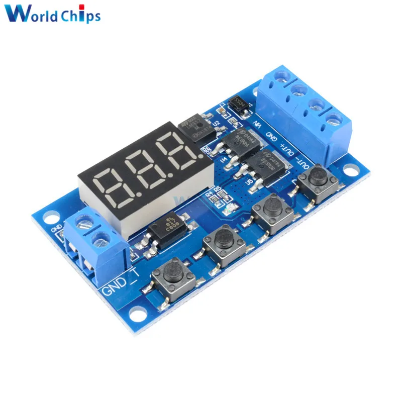

Trigger Cycle Timer Delay Switch 12 24V Circuit Board MOS Tube Control Module