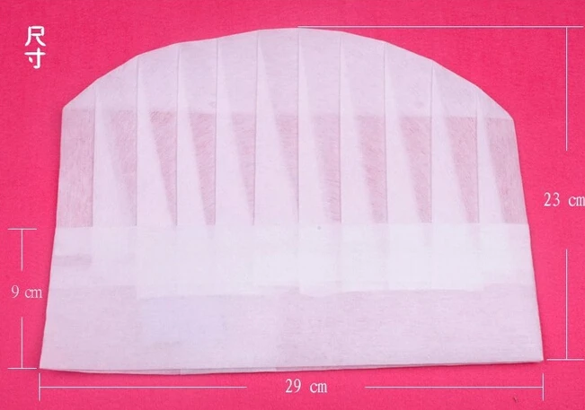 Hotel and restaurant adult kitchen hat chef non-woven fiber cloth hat work hat disposable chef hat 2018 New