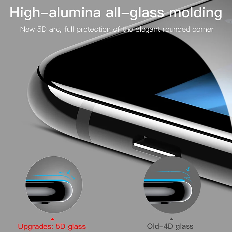5D защита экрана Baseus для iPhone 7 8 закаленное стекло на весь экран с защитой от синего