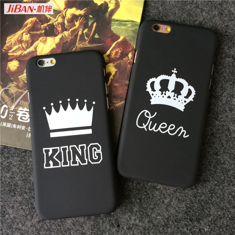 JIBAN письмо КОРОЛЬ queen пары чехол для телефона iphone 9 Apple плюс крышка мультфильм