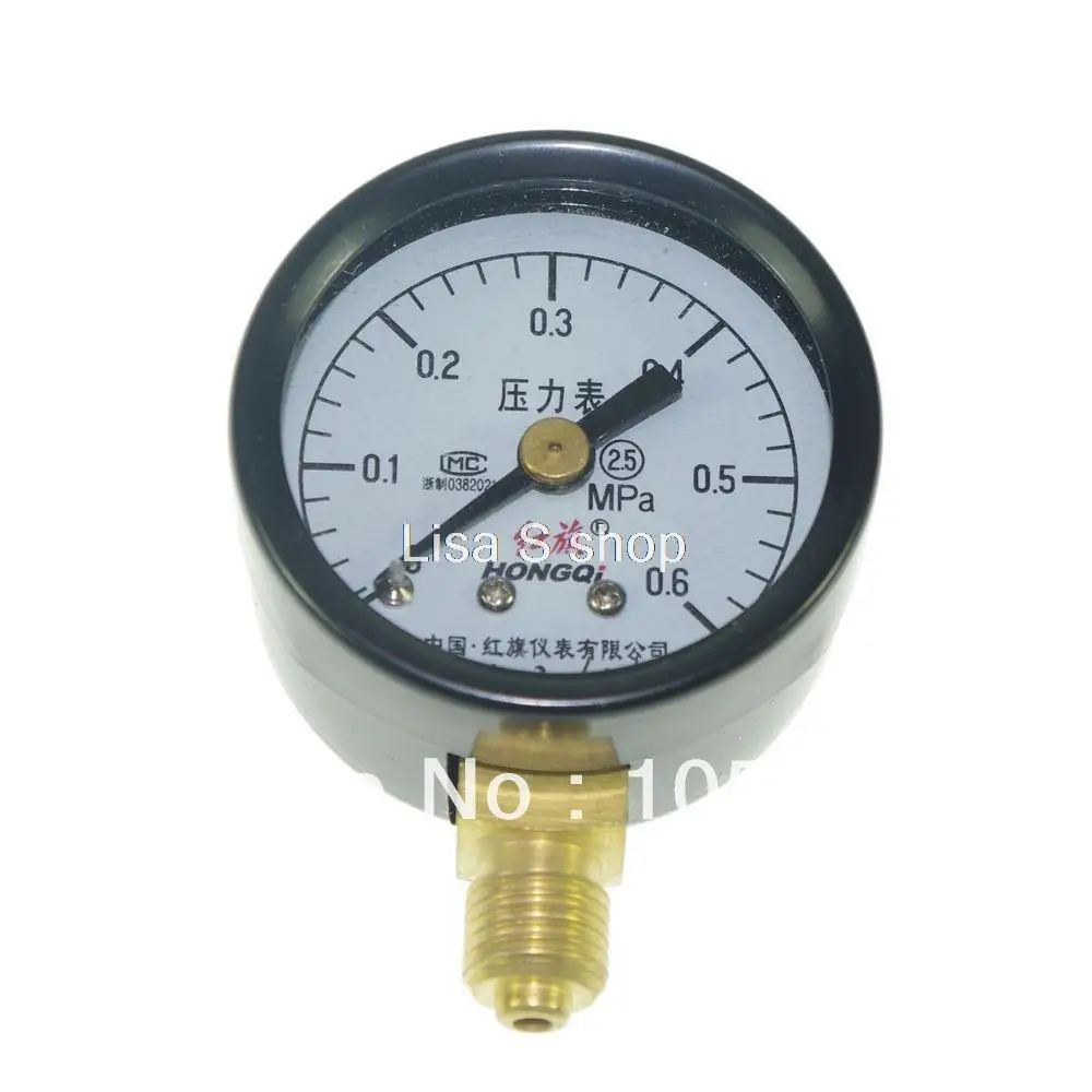 

0-0.6Mpa Water Oil Hydraulic Air Pressure Gauge Universal Gauge M10*1 40mm Dia