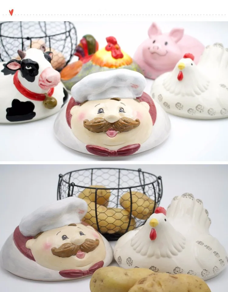 Керамическая подставка для яиц, куриная проволока, корзина для яиц, корзина для фруктов, креативная коллекция, керамические украшения для куриц, аксессуары для кухни