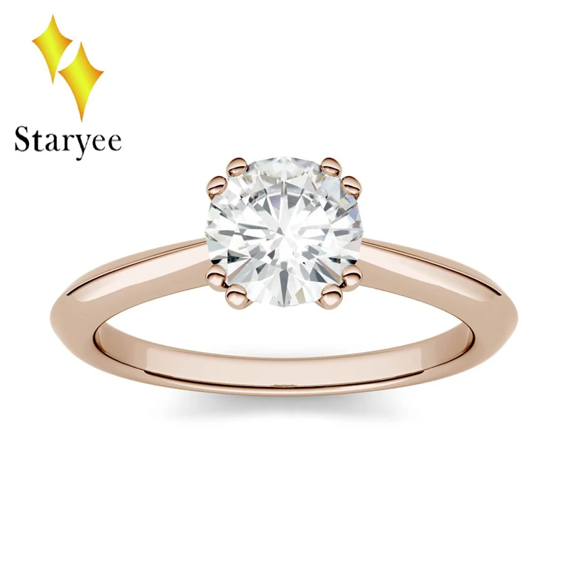 Настоящее 14 к белое золото Пара Кольца для влюбленных Свадьба 1.0CT Сертифицированный GH VVS его и ее наборы обручальных колец для женщины мужчины подарок
