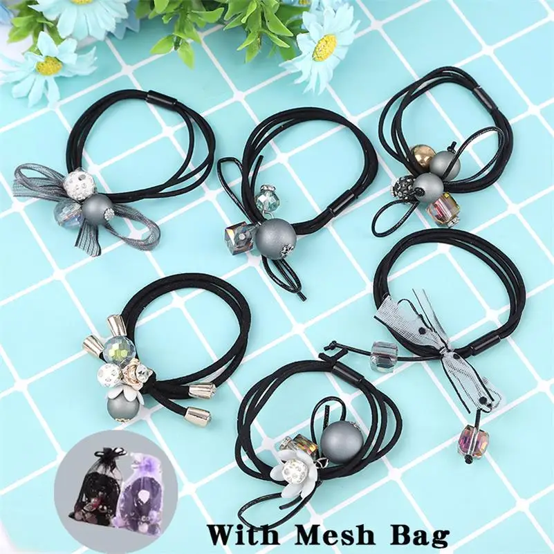 style 5 Gray 6 шт./компл. оригинальные футболки с милым цветочным принтом и эластичная повязка на голову для девочек; мини-юбка для девочек, ручная работа, повязка на голову с бантом для волос волосы группы аксессуары комплект ювелирных изделий для женщин - Цвет: style 5 Gray