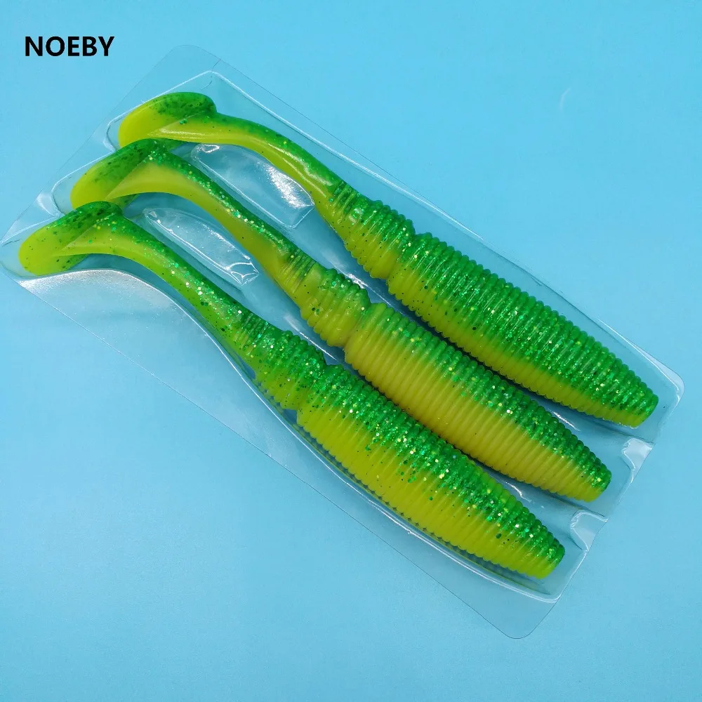 NOEBY 3 шт./лот Большая мягкая рыболовная приманка 40 г/17 5 см 27 г/150 мм джиг приманки Magic