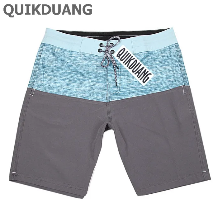 QUIKDUANG мужские пляжные шорты из эластана и спандекса быстросохнущие водонепроницаемые пляжные шорты Бермуды повседневные шорты SZ30-38