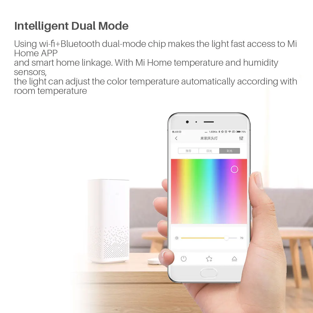 Yeelight Xiaomi прикроватная лампа MJCTD01YL Светодиодная настольная умный свет сенсорное