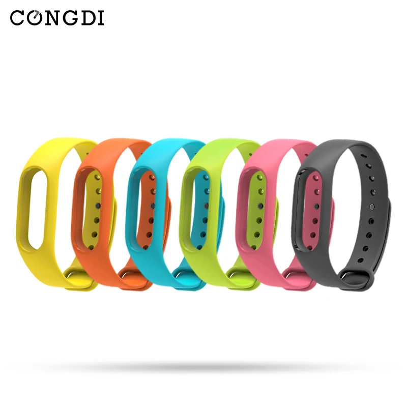 CONGDI силиконовые ремни Замена для Xiaomi mi Band 2 ремешок xio Смарт Браслет