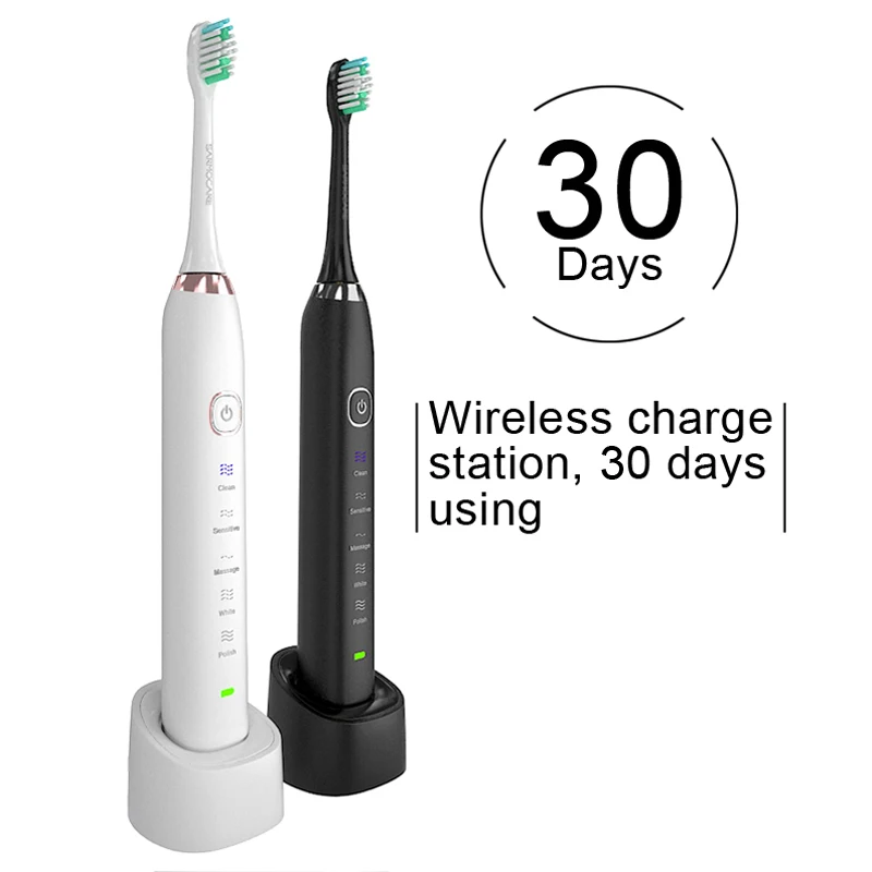 Электрическая зубная щетка Sarmocare S100 5 моделей с 4 щеточными головками беспроводной Перезаряжаемый IPX7 водонепроницаемый портативный дорожный Чехол