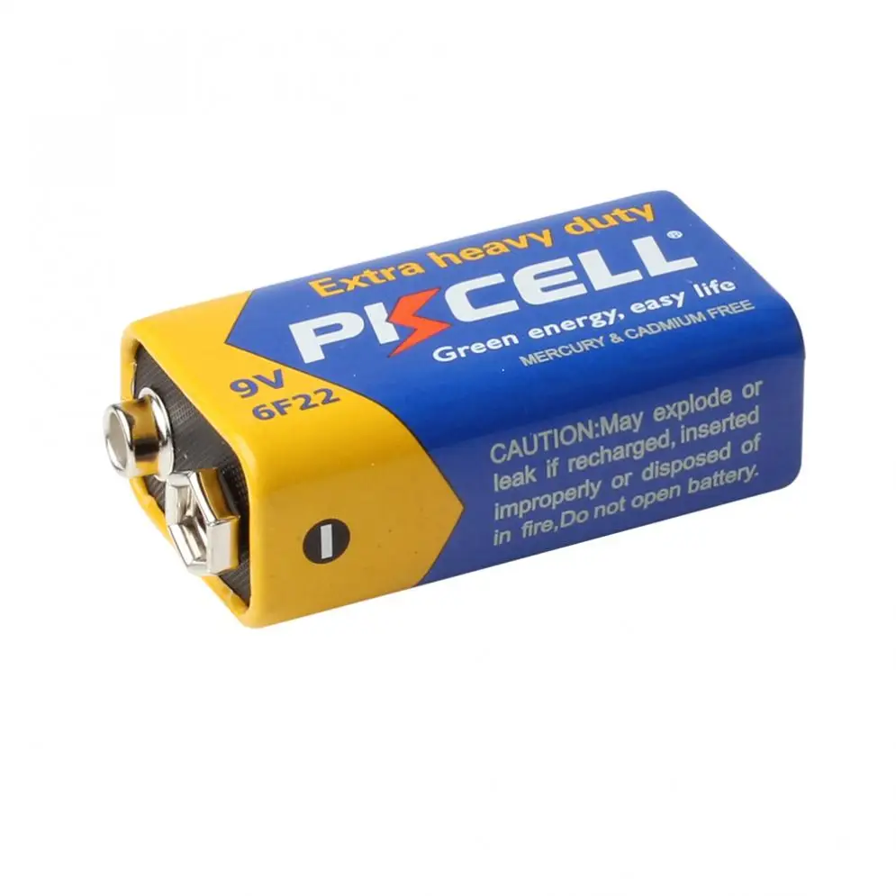 2 шт./лот Pkcell сверхповышенной мощности 9V 6F22 сухой марганцево-Цинковый Батарея для цифровой Камера дистанционного Управление игрушка дымовой пожарной сигнализации