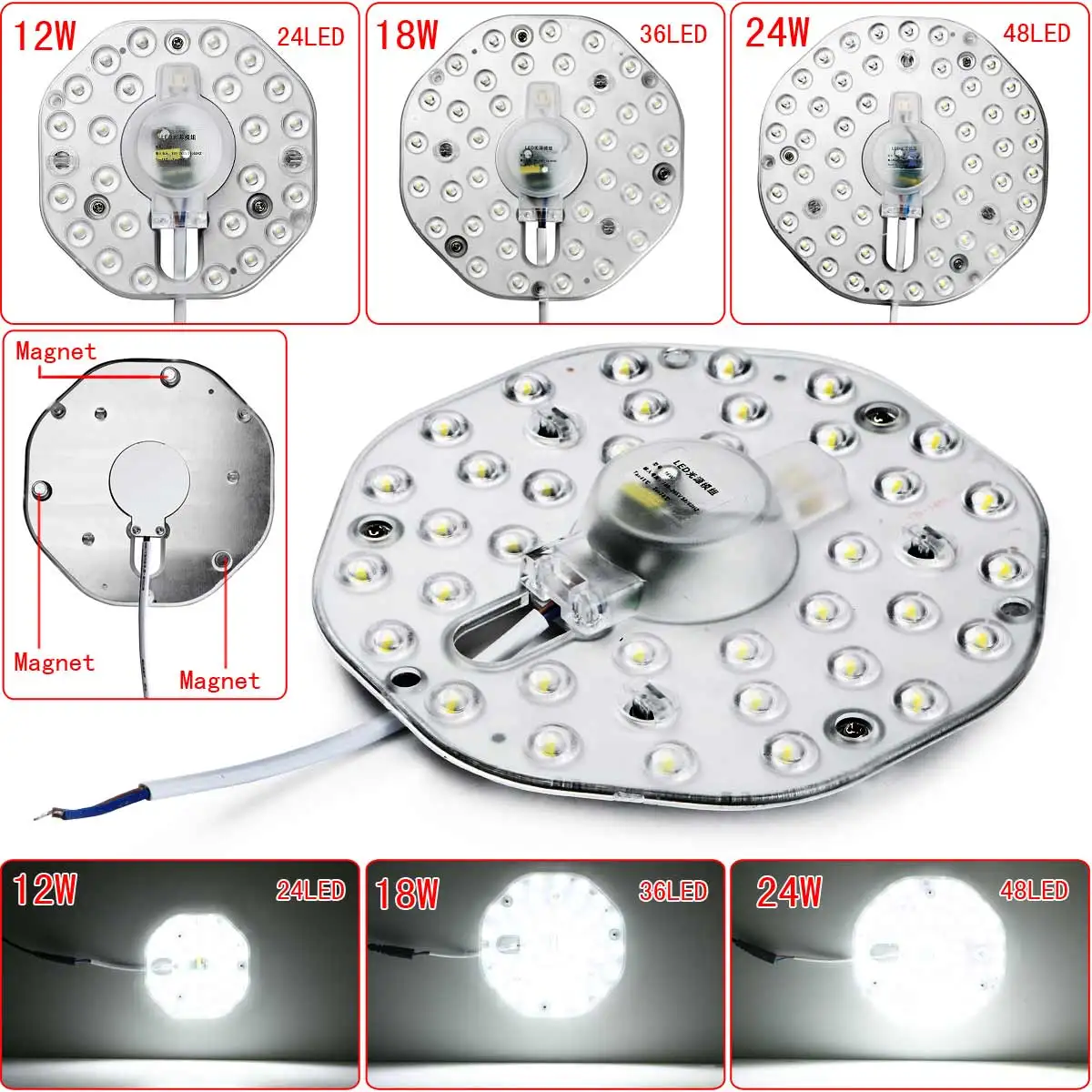 LED Integrated ceiling light Indoor Household Restaurant Decoration Magnetic base Lights used for Bedroom study room 3 Types | Освещение