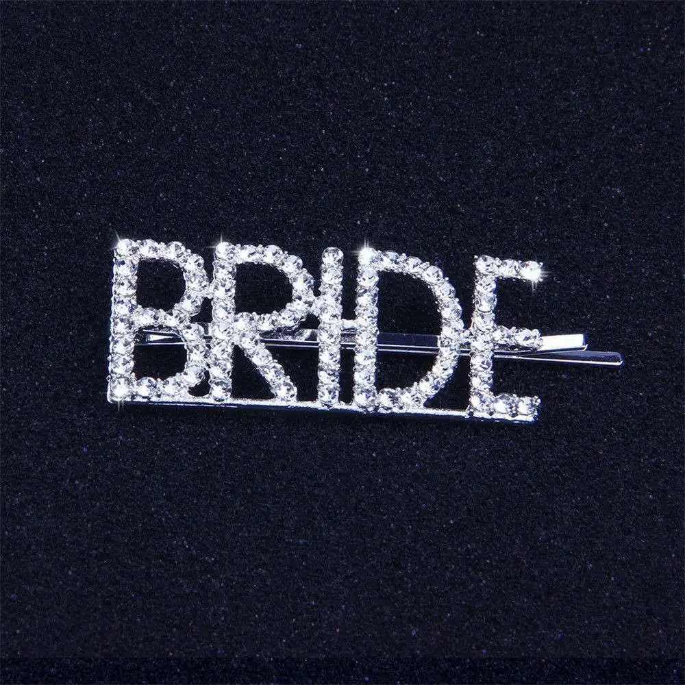 BRIDE 1 шт. блестящие очаровательные сексуальные заколки для волос с буквенным принтом заколки для девочек инструмент для укладки заколка для волос алмазная заколка женские аксессуары для волос - Цвет: BRIDE