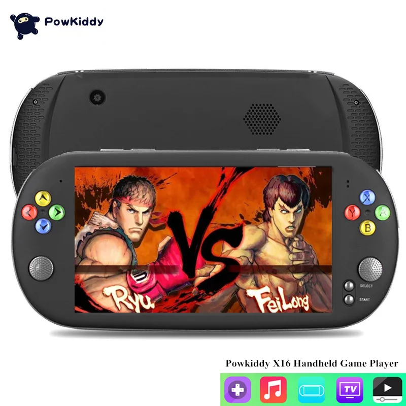 Powkiddy X16 портативный игровой плеер 8G/16G ROM 7 0 дюймов Sreen Ретро Ручной консоли двойной