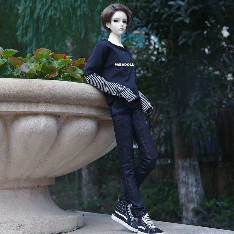 Сшитая полосатая рубашка с рукавами для 1/6 1/4 msd 1/3 SD17 Uncle Customized Doll Clothes CMB140|Куклы| |