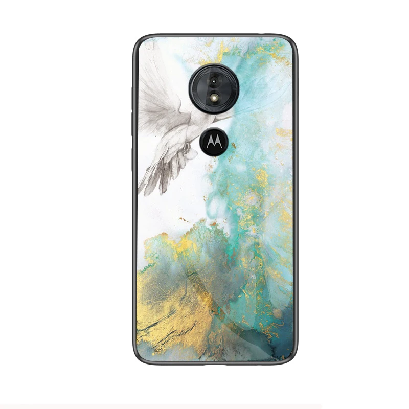 Мраморный чехол из закаленного стекла для Moto G6 Plus, чехол Motorola Moto G6 Play, чехол для Moto G5s Plus, чехол, силиконовый бампер - Цвет: 003