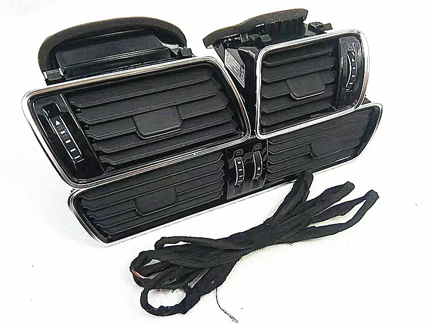 Черные хромированные вентиляционные отверстия для краски пианино на приборной