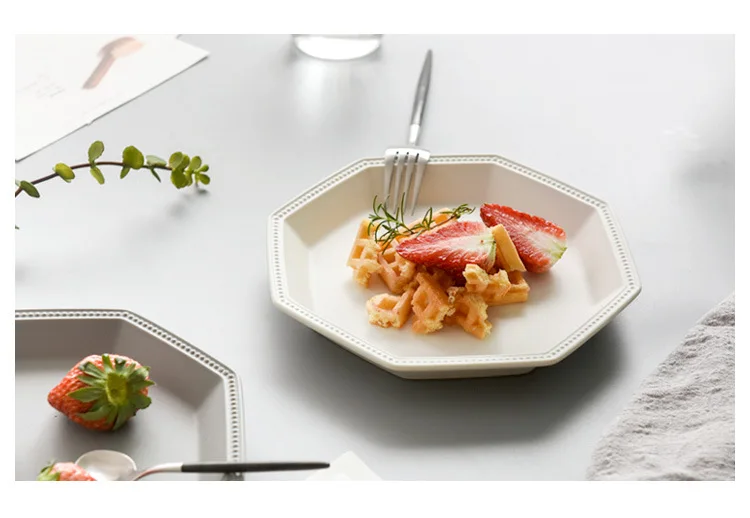 1PC Ceramic Steak Dish Fruit Dessert Plate Western-style Food dishes and plates sets snack dish OK 0890 | Дом и сад