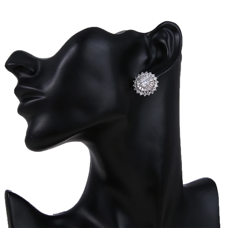 EMMAYA Горячая Распродажа роскошные круглые серьги гвоздики Женские романтичные с