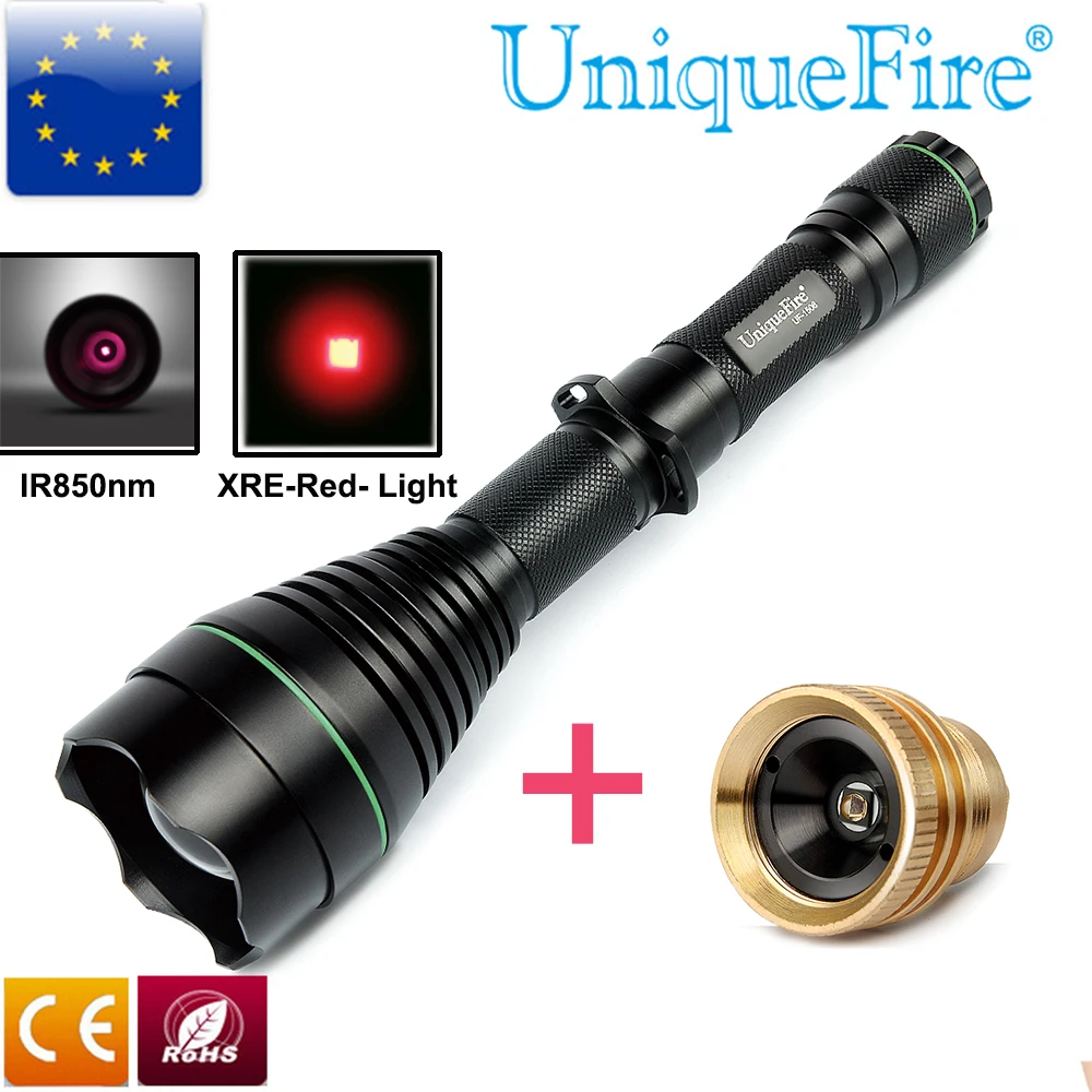 

UniqueFire Hunting Flashlight 3 Modes UF-1508 XRE Red Light Led Drop in Pill+IR 850nm Bulb Perfect For Night