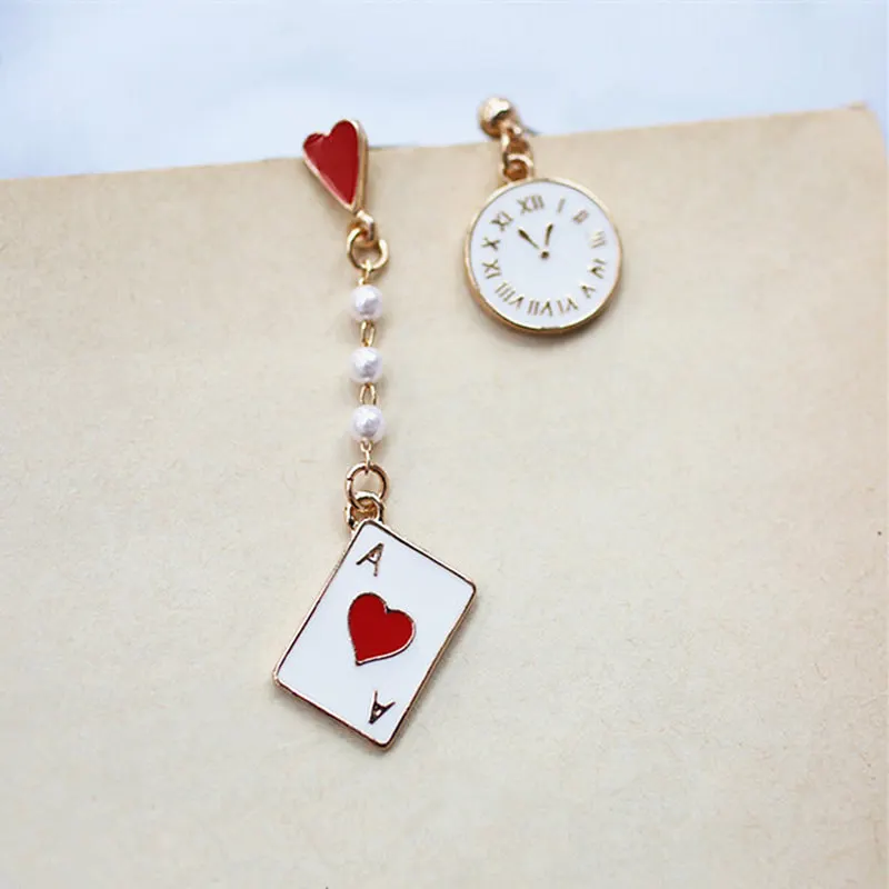 Лидер продаж висячие серьги в форме рок для женщин и девушек часы покера