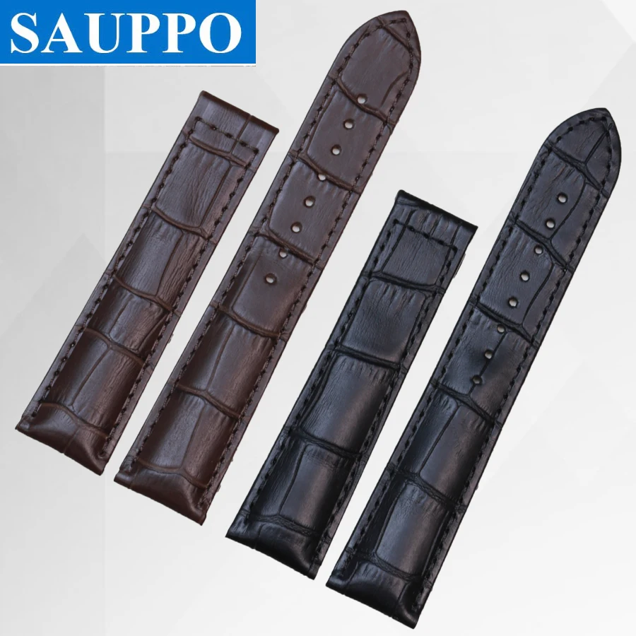 Ремешок для часов SAUPPO из телячьей кожи мужчин и женщин аксессуары без пряжки