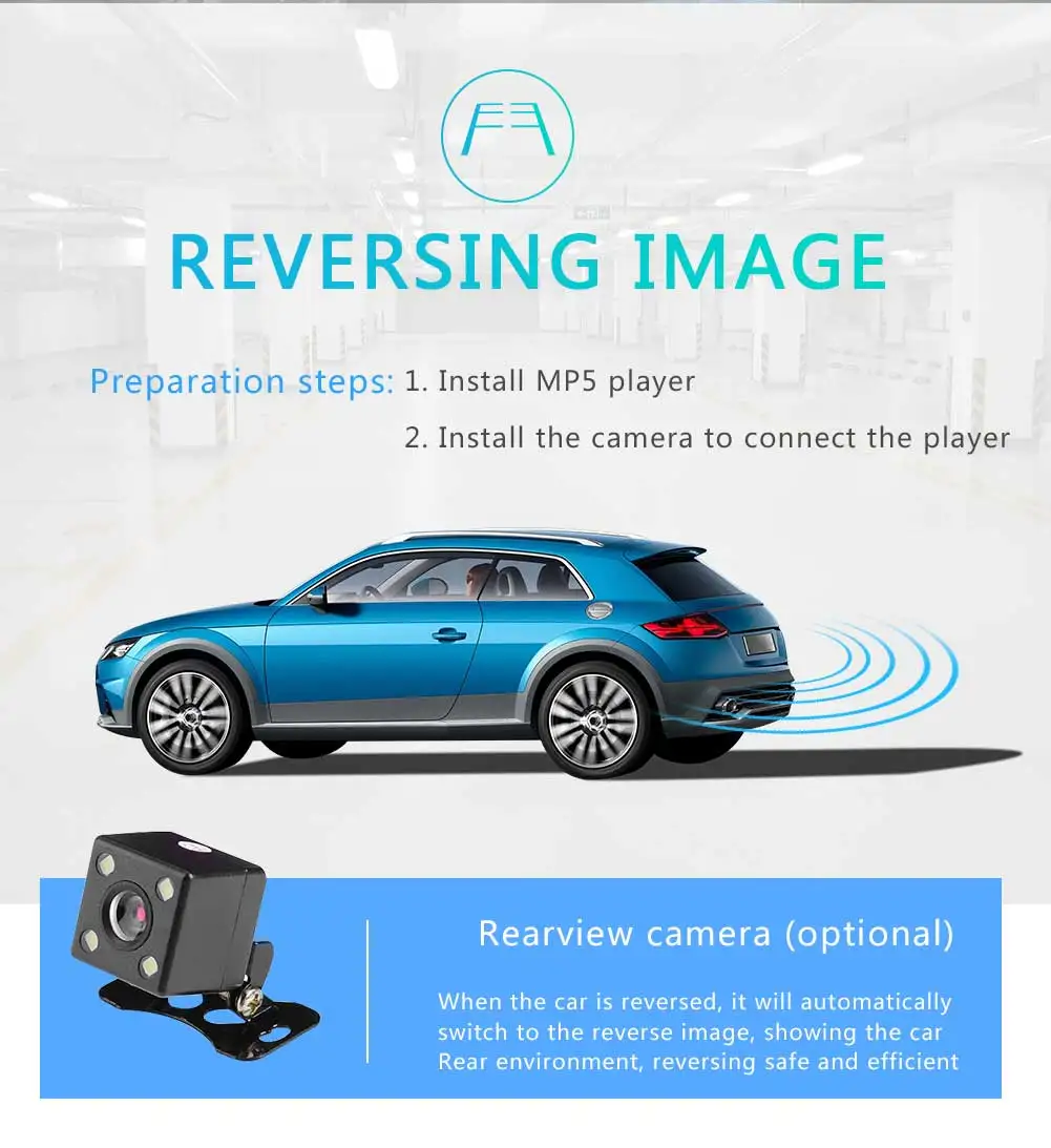Автомагнитола с Bluetooth MP5 4 &quot HD экран стерео мультимедийный плеер автоаудио 1 DIN SD